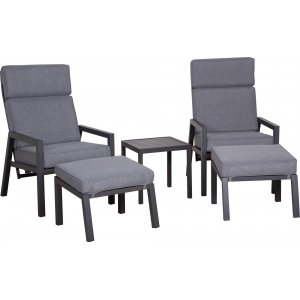 Lerida recliner-sett - Grå + Flekkfjerner for møbler Lerida recliner-sett - Grå + Flekkfjerner for møbler