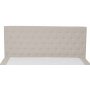 Sengegavl med knapper 160 cm bred beige
