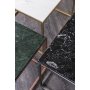 Carrera salongbord kvadratisk 55 x 55 cm - Grnn Marmor / Messing