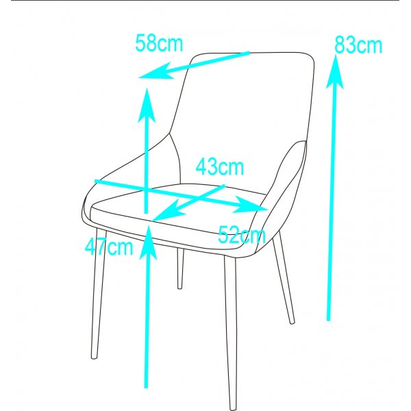 Theo stol i svart fløyel Theo stol i svart fløyel