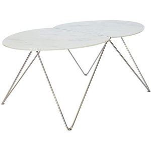 Ant Soffbord 116 x 62,7 cm - Marmorerat glas / krom + Tekstilrens for møbler Ant Soffbord 116 x 62,7 cm - Marmorerat glas / krom + Tekstilrens for møbler