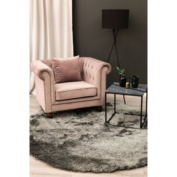 Chesterfield lenestol Churchill - Rosa Fløyel Chesterfield lenestol Churchill - Rosa Fløyel