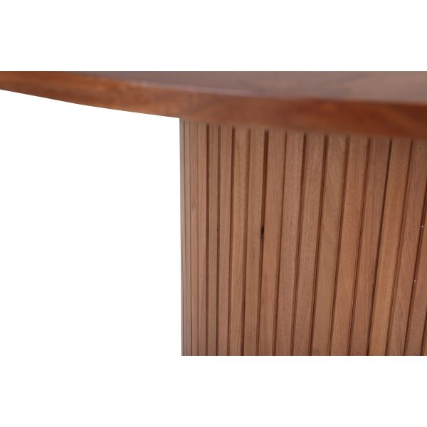 Niv rundt spisebord 110 cm - Svart/valntt