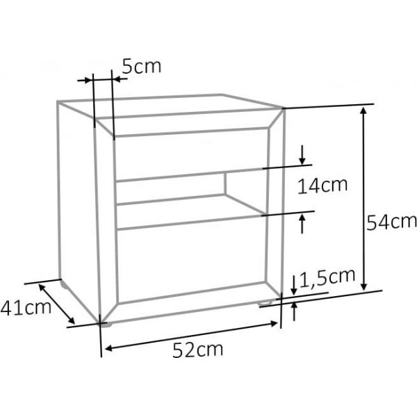 Eton 3 nattbord - Grå fløyel Eton 3 nattbord - Grå fløyel