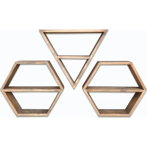 Abstrakt vegghylle 61 - Valnøtt Abstrakt vegghylle 61 - Valnøtt