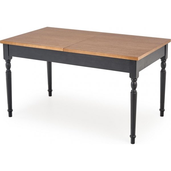 Shell spisebord 120-160 cm - Mørk eik/sort Shell spisebord 120-160 cm - Mørk eik/sort