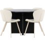 Spisebord Strada med 4 Lilja stoler - Beige/svart + 4.00 x Serviettringer