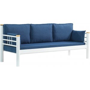 Kappis 3-seters utesofa - Hvit/blå + Flekkfjerner for møbler Kappis 3-seters utesofa - Hvit/blå + Flekkfjerner for møbler