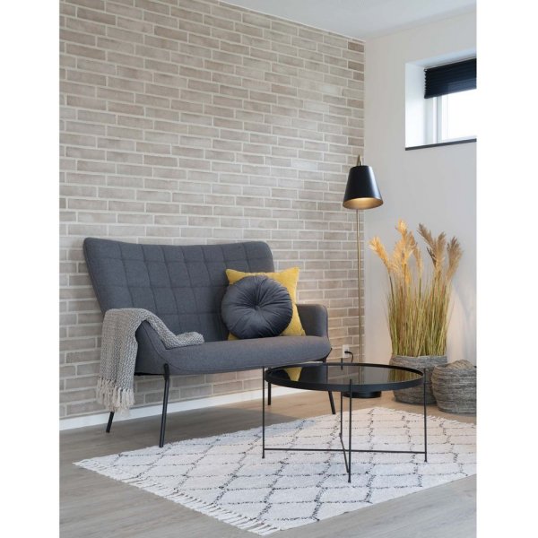 Glasgow 2-seters sofa - Grå / svart Glasgow 2-seters sofa - Grå / svart