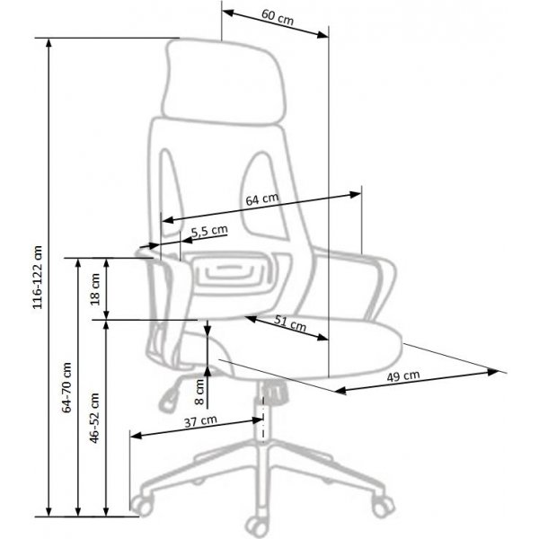 Census kontorstol - Grå/svart Census kontorstol - Grå/svart