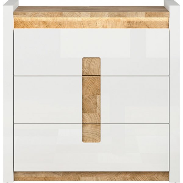 Alameda kommode 97 x 96,5 cm - Hvit/eik Alameda kommode 97 x 96,5 cm - Hvit/eik