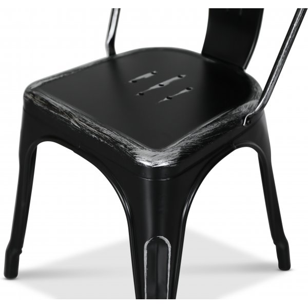 Platestol industry - Børstet svart/sølv + Møbelføtter Platestol industry - Børstet svart/sølv + Møbelføtter