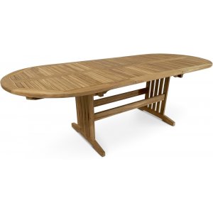 Grunnebo ovalt spisebord 180-240 cm butterfly - Teak + Treolje til møbler