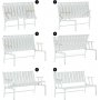 Lotus 2-seters utesofa - Hvit/bl