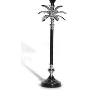 Palmblad Bordlampe 39cm - Slv/Sort