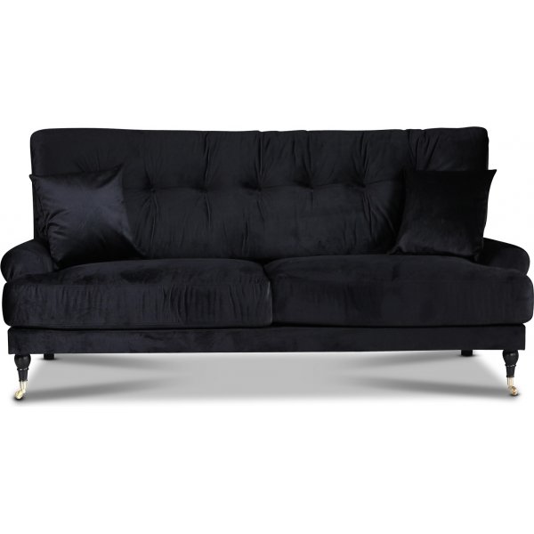 Adena 2-seters sofa - Svart flyel