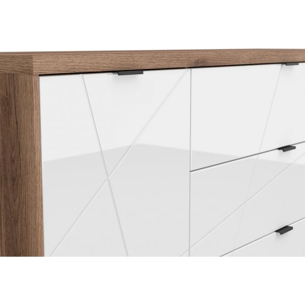 Eldgammel skjenk - Mørk eik/hvit Eldgammel skjenk - Mørk eik/hvit