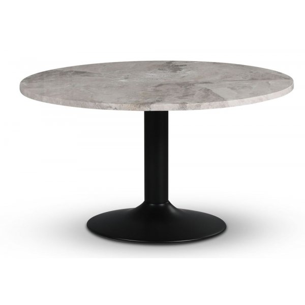 Empire spisegruppe, rundt spisebord �105 cm inkl. 4 stk. B�jtr� karmstol No30 - Silver Diana marmor