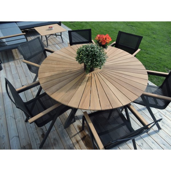 Mexico spisebord Ø140 cm - Sort/teak Mexico spisebord Ø140 cm - Sort/teak