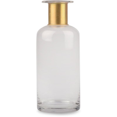 Vase Bottle - klar/gull