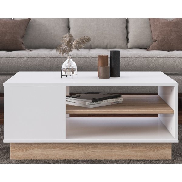 Camilla salongbord - Eik/hvit