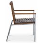 Alva spisegruppe 190x90 cm inkl. 4 stk. stoler  Teak/galvanisert metall