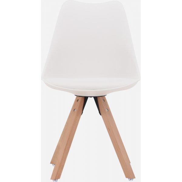 Zeno spisestuestol - Natur/hvit Zeno spisestuestol - Natur/hvit