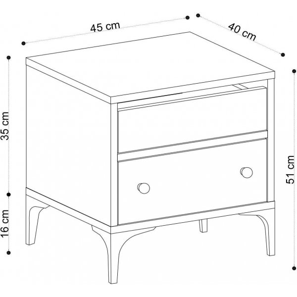 Orabella nattbord - Eik Orabella nattbord - Eik