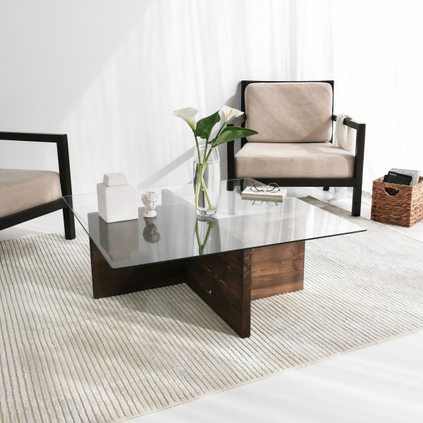 Glory salongbord 90 x 90 cm - Valnøtt Glory salongbord 90 x 90 cm - Valnøtt