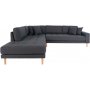 Lido Hjrnesofa med pen finish - Mrkegr