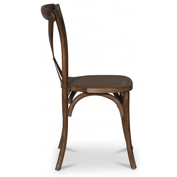 Paris vintage stol med kryss - Vintage brun + Mbelftter