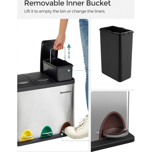 Maiken avfallsbeholder 24 l - Sølv Maiken avfallsbeholder 24 l - Sølv