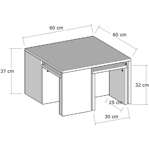 Annabelle salongbord sett - Safir eik Annabelle salongbord sett - Safir eik