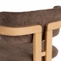 Lenestol Torpin i brun chenille og eik Lenestol Torpin i brun chenille og eik