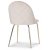 Giovani Velvet stol - Lysbeige/Messing