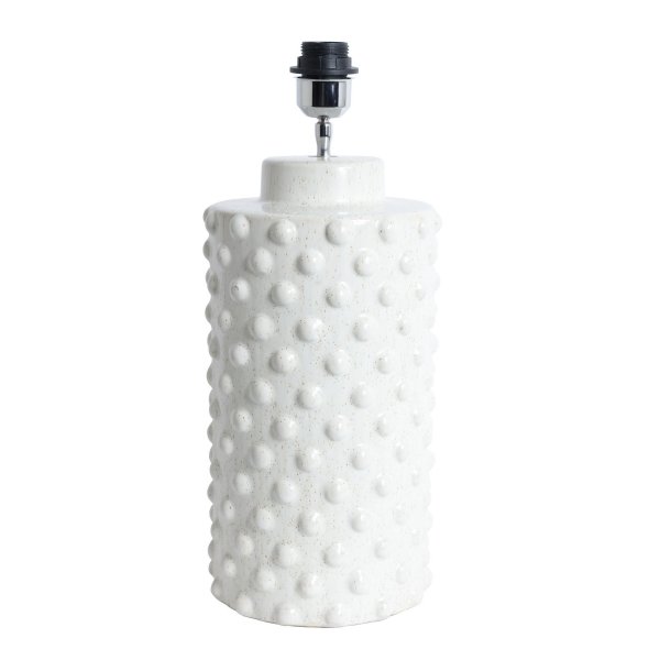 Glass boble lampe sokkel H48 cm - Offwhite (glanset)