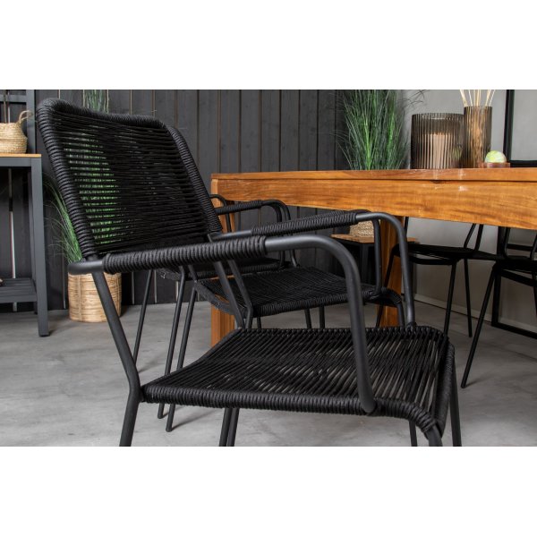 Lindos spisestuestol - Sort