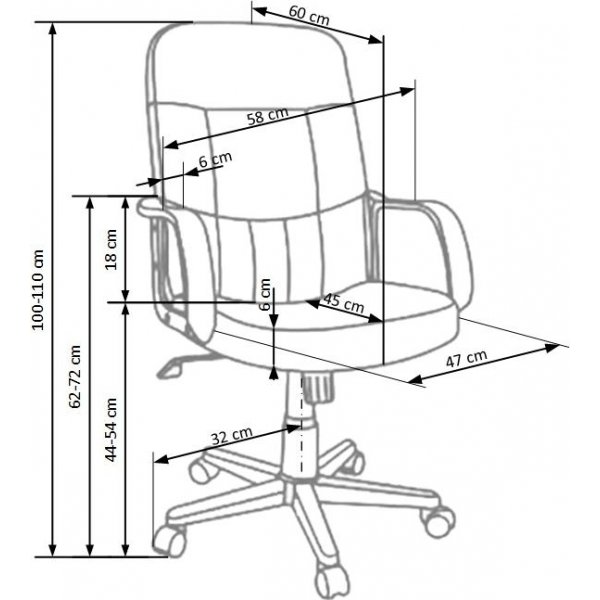 Ian skrivebordstol - sort