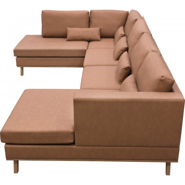 Soffa 322 cm brun PU - Ranger Soffa 322 cm brun PU - Ranger