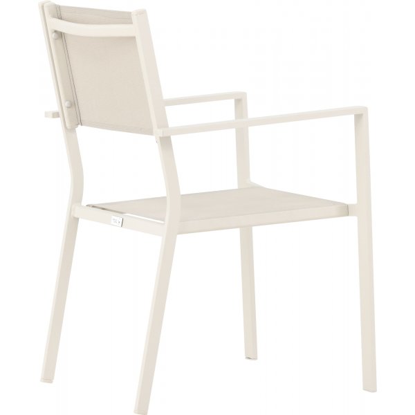 Spisegruppe; 6 stoler og spisebord 205 x 90 cm beige - Copacabana