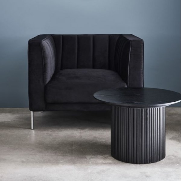 Scarlett salongbord 60 cm - Sort ask