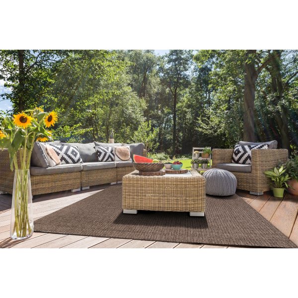 Pampero flatvevd teppe Taupe Pampero flatvevd teppe Taupe