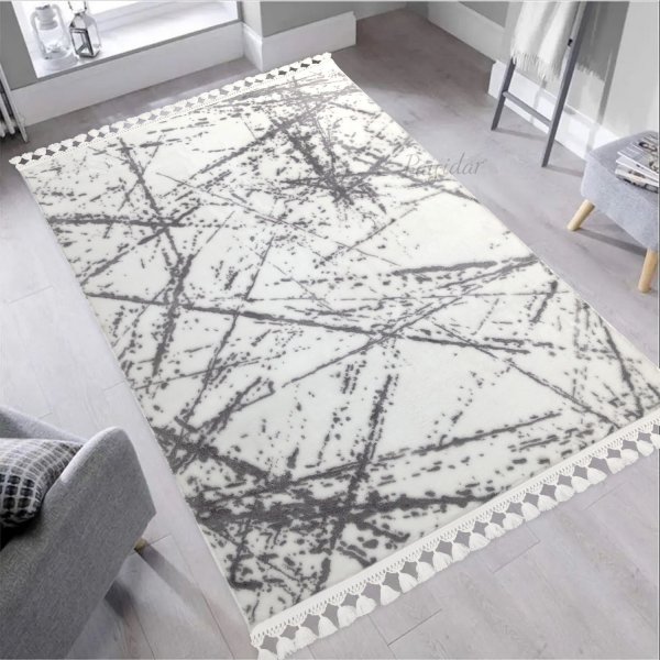 Safari teppe - Grå/hvit Safari teppe - Grå/hvit