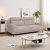 Amsterdam beige 3-seters sofa med hy rygg