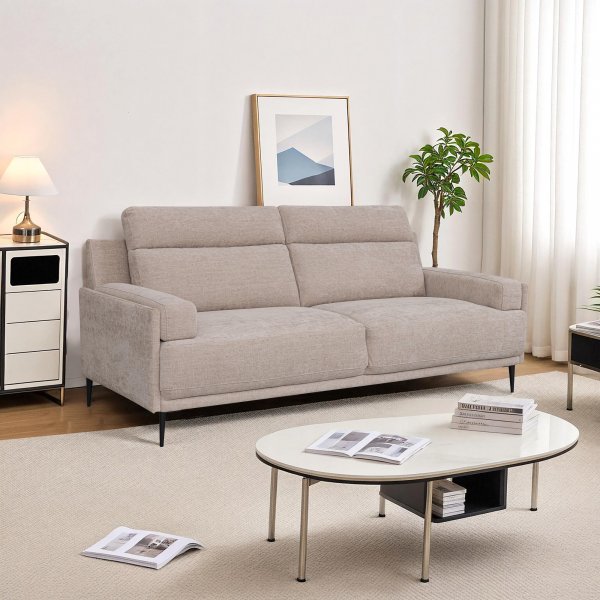 Amsterdam sofa 3-seter beige 208 cm + Mbelftter
