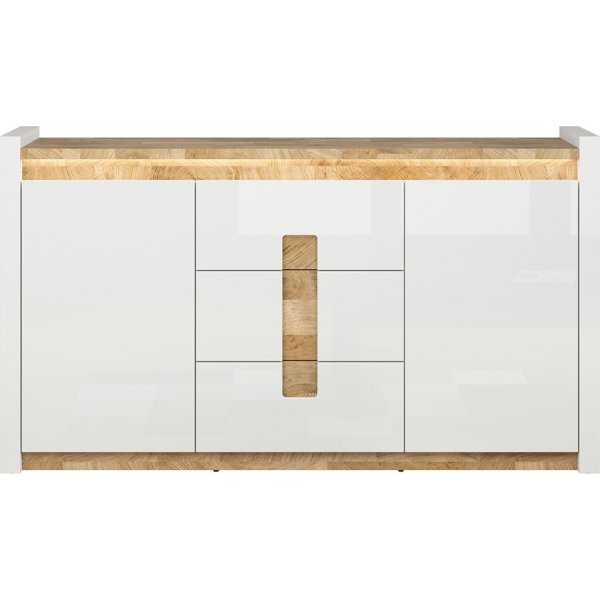 Alameda skjenk 172 cm - Hvit/eik