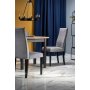 Spisebord 102-142 cm - Hndlaget eik/svart
