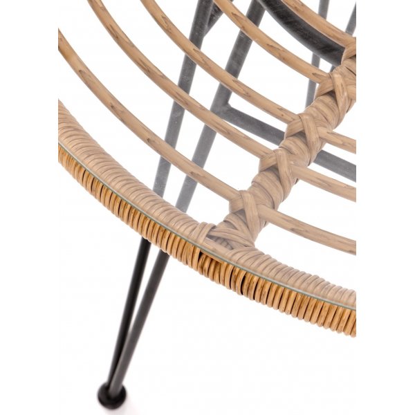 Falcon spisebord Ø79 cm - Rotting/sort Falcon spisebord Ø79 cm - Rotting/sort