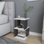 Carter nattbord - Hvit/mrk eik