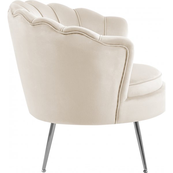 Musslan lenestol - Beige/krom Musslan lenestol - Beige/krom